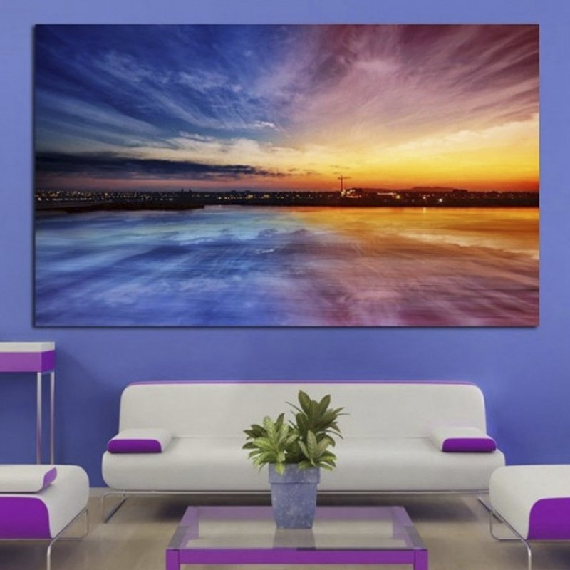 Πίνακας σε καμβά με Τοπία Πολύχρωμο ηλιοβασίλεμα